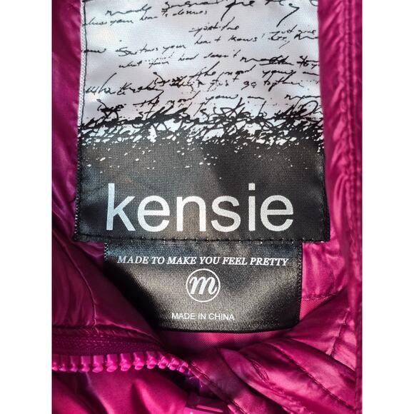 Kensie NWT‎ Puffer Vest Size Medium Fuscha Pink - Picture 4 of 7